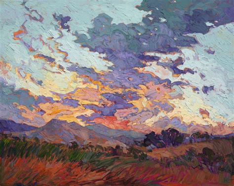 Erin Hanson Amethyst Clouds Landscape Art Modern Impressionism Landscape