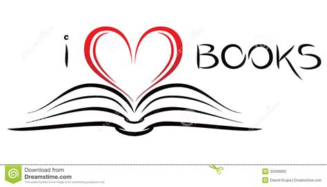 I Love Books Stock Vector Illustration Of White Silhouette 33406800