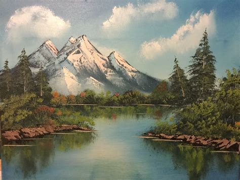 Mountain Reflections Painting 4 Bob Ross Painting Binge Continues