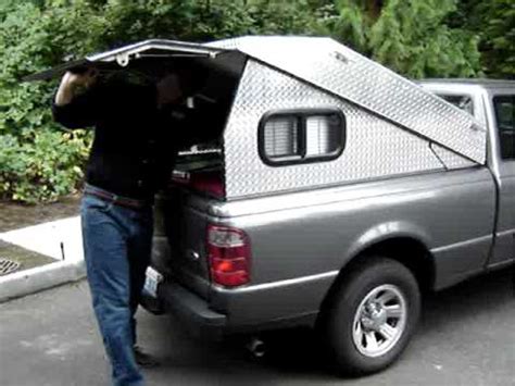 Easy drapes for truck camper shell: Tonneau cover to pickup canopy in 19 seconds...! - YouTube
