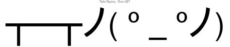 Flip Table Emoticon