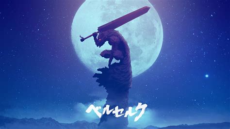 Guts Moon Moonlight Berserk Armor 4K Berserk Manga Simple