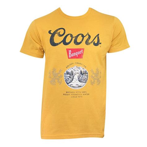 Coors Banquet Mens Gold T Shirt Gold T Shirts Shirts Shirts For