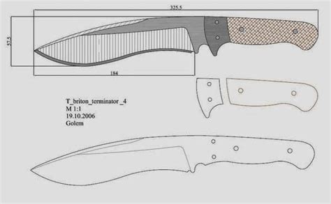 Un blog sobre cuchillos y traumas adyacentes. facón chico: Moldes de Cuchillos
