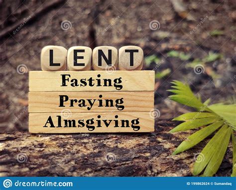 Lent Seasonholy Week And Good Friday Concepts Words Lent Fasting