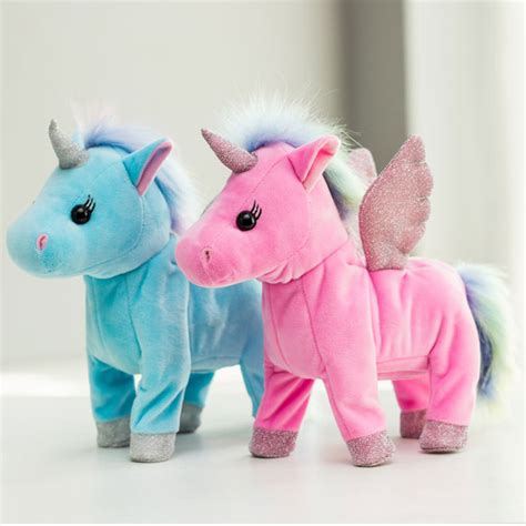 2018 Pink Electric Walking Talking Unicorn Doll Stuffed Fluffy Animals