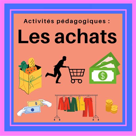 Activit S P Dagogiques Les Achats Regard Sur Le Fran Ais