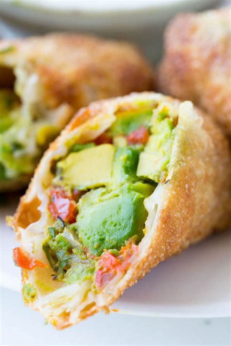 A dead ringer for the cheesecake factory appetizer. Avocado Egg Rolls - Easy Peasy Meals