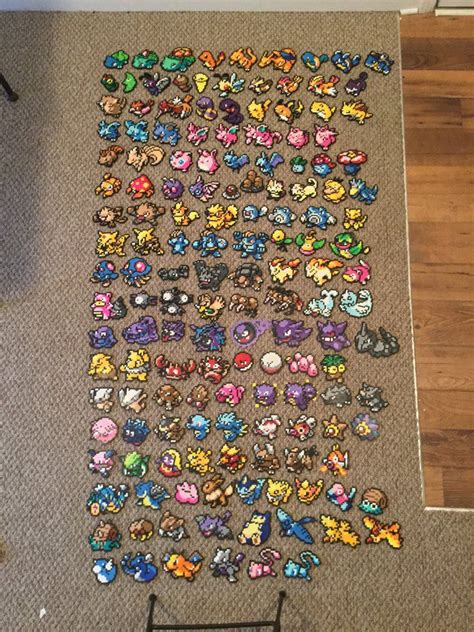 All 151 Kanto Pokemon Perler Beads By Perlerbeadshop Pokemon Perler