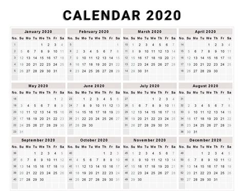 Dashing 2020 Calendar Numbered Weeks • Printable Blank Calendar Template