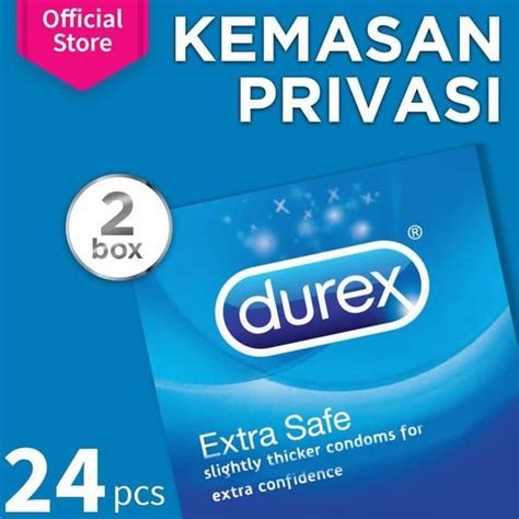 Jual Durex Condom Extra Safe Isi 12s X 2 Pcs Kondom Pria Basic Murah