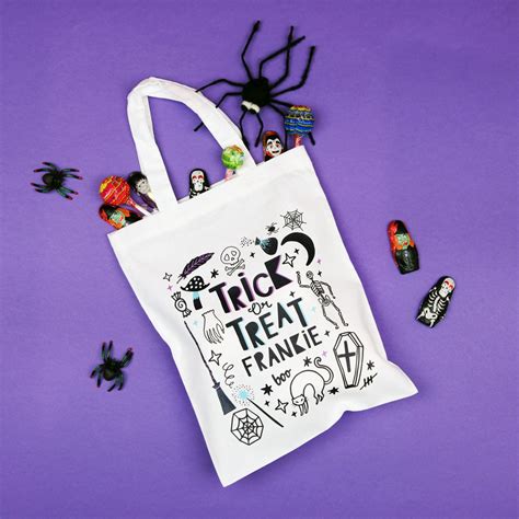 Personalised Trick Or Treat Bag Postbox Party