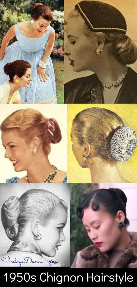 1950s Chignon Hairstyles In 2019 1950s Hairstyles 50s Hairstyles