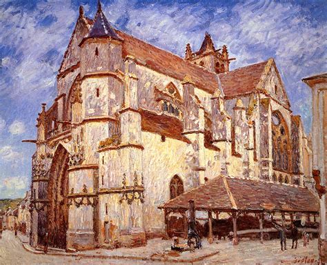The Church At Moret Afternoon 1894 Painting Alfred Sisley Oil Paintings