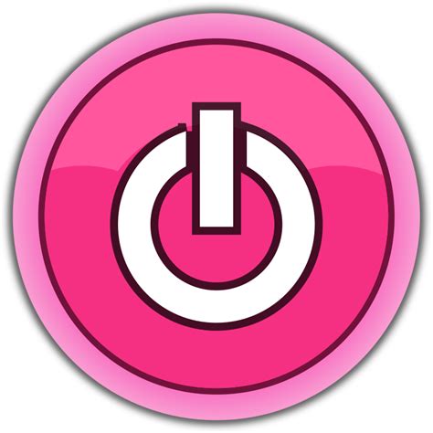 Pink Button Power Openclipart