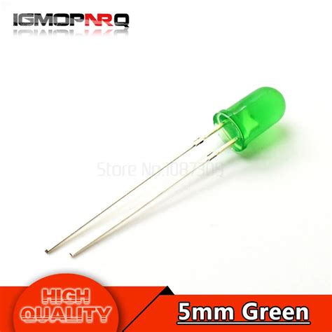 100pcs Green Light Emitting Diodes Green Turn Green 5mm Led In Diodes