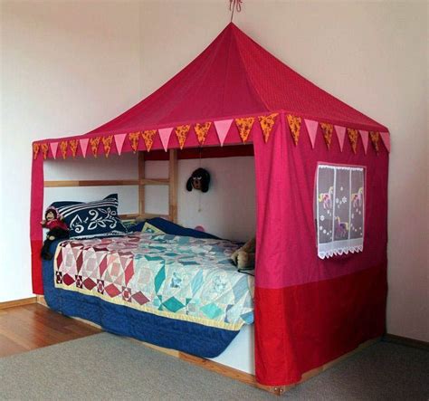 Super Creative Bed Canopy On Wall Youll Love With Images Ikea Kura