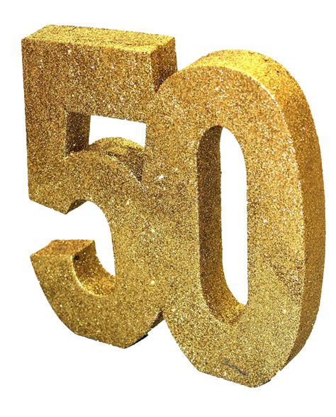 Number 50 With Glitter Png Image Birthday Table Decorations 50th