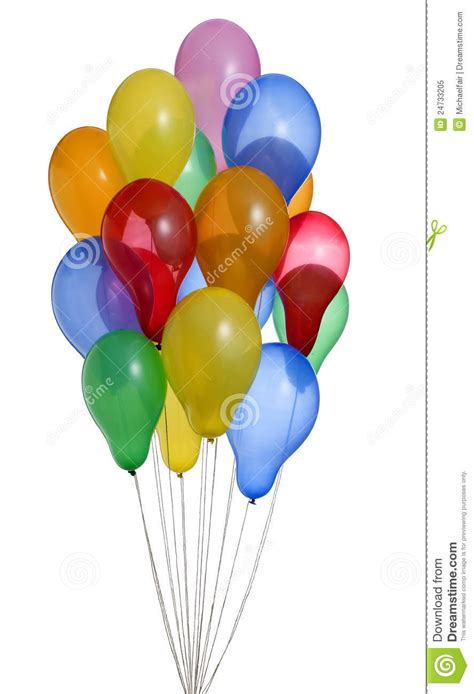 Bunch Of Colorful Helium Balloons With Path Royalty Free Stock Photo