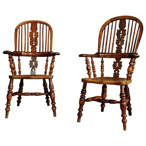 Check spelling or type a new query. Pair of Broad-Arm Burr Yew Wood, High Back Windsor Chairs ...