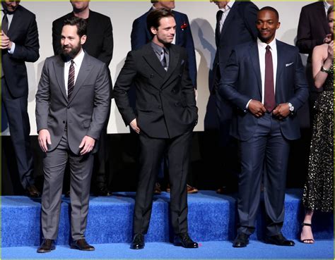 Chris Evans And Sebastian Stan Rep Team Cap At Civil War Premiere