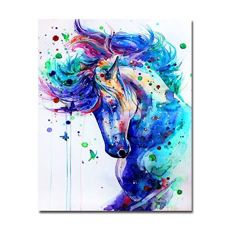 Abstract Horse Diy Painting By Numbers Handpainted