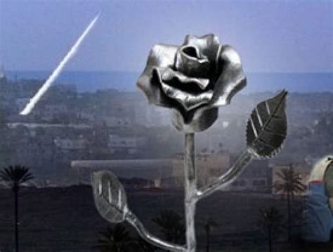 israeli artist transforms rockets into roses green prophet