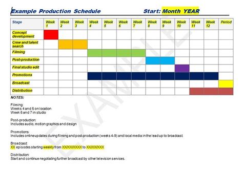 It just works out of box! Production schedule template excel & word | Schedule ...