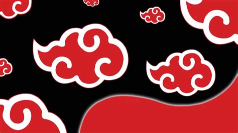 Download Akatsuki Logo Stylized Red Clouds Wallpaper