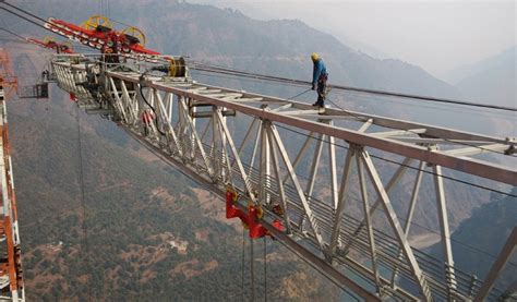 Worlds Highest Rail Bridge Over Chenab River In Jandk To Be Completed In