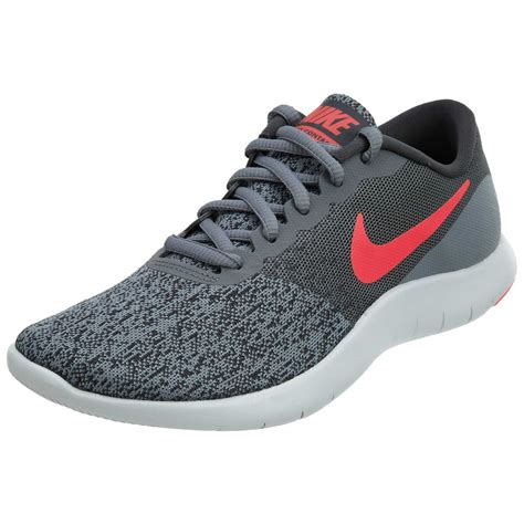 Nike Womens Nike Flex Contact Running Shoe Cool Grey Solar Red