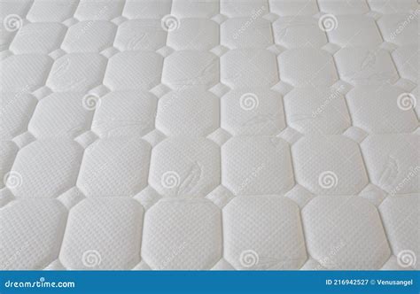 Closeup Of Brand New Clean Texture White Surface Mattress Stock Image