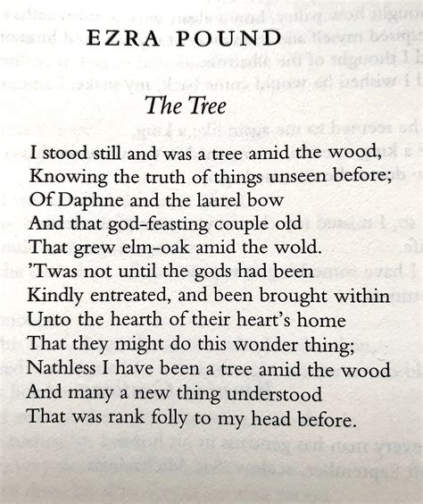 Ezra Pound The Tree Writing Poetry Poems Poetry