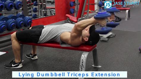 Lying Dumbbell Triceps Extension Youtube