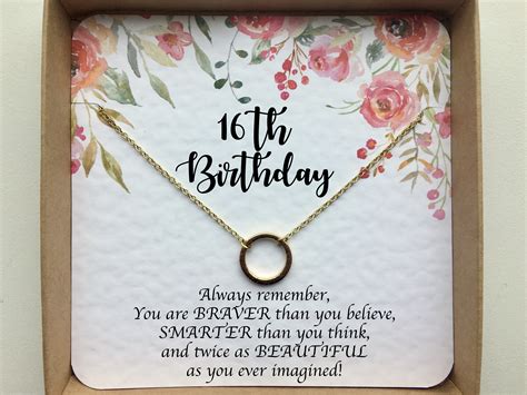 Browse through our list and pick a gift that is best for your girl. 16th birthday gift girl. Sweet 16 gift. Sweet 16 necklace ...