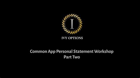 6 strong ivy league essay examples. Ivy Options Common App Personal Statement Part 2 - YouTube