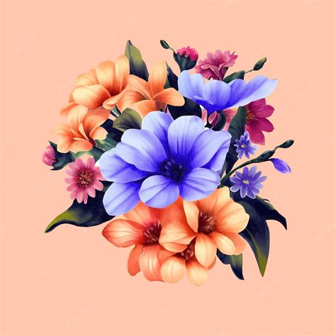 Premium Vector Bouquet Of Flowers Watercolor Vector Wedding Design