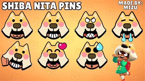 Shiba Nita Pins I Made Back In January Brawlstars