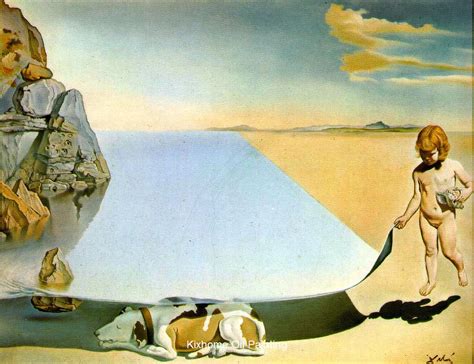 Dali Sleeping In The Shade Of The Sea1950 By Salvador Dali Oil