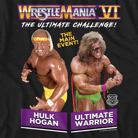 Wrestlemania Vi Hulk Hogan Vs Ultimate Warrior T Shirt