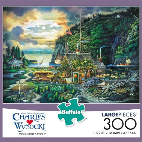 Buffalo Games Charles Wysocki Moonlight And Roses 300 Piece Jigsaw Puzzle
