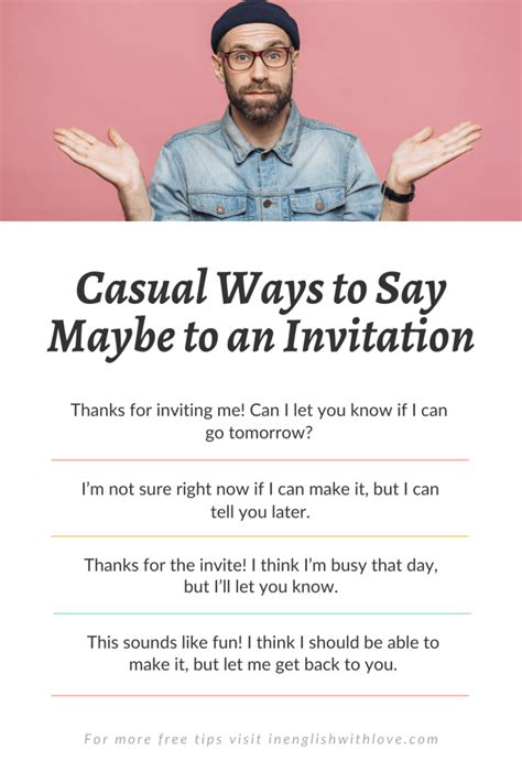How To Decline An Invitation In English — In English With Love