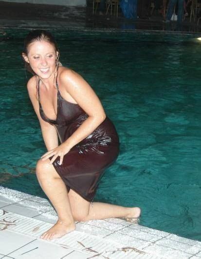 Having Fun In The Pool In Her Dress Swim Dress Dress Skirt Dresses