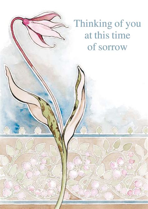 The most common sympathy card flower material is paper. Condolence / Sympathy Jewish Greeting Card "Lily Flower ...