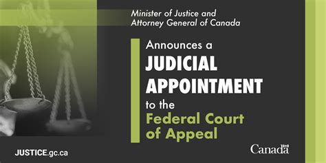 Minister Of Justice And Attorney General Of Canada Announces A Judicial Appointment To The
