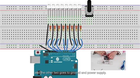 SunFounder Kit Tutorial For Arduino Interactive Flowing LED Lights