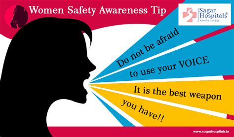 Women Safety Awareness Tip A Womans Voice Is Her Most Powerful