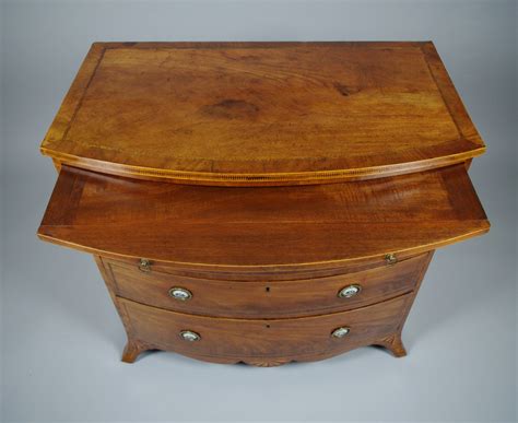 Robert Morrissey Antiques George Iii Mahogany Bow Front Chest Of Drawers