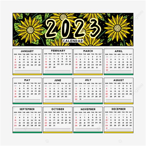 Gambar Kalender 2023 Dengan Konsep Bunga Kalender Bunga Tahun Baru