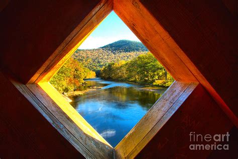 Looking Out Of The Scott Covered Bridge Photograph By Adam Jewell